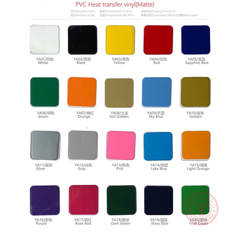 PVC Heat transfer vinyl Matte