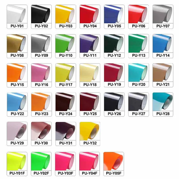 Custom PU Heat Transfer Vinyl Color