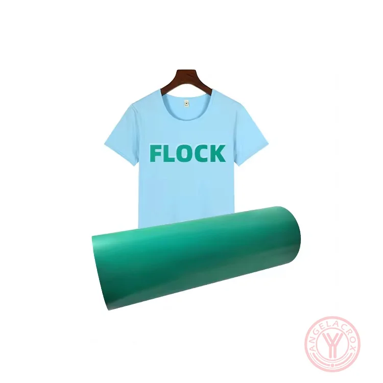 Green flocked heat transfer vinyl