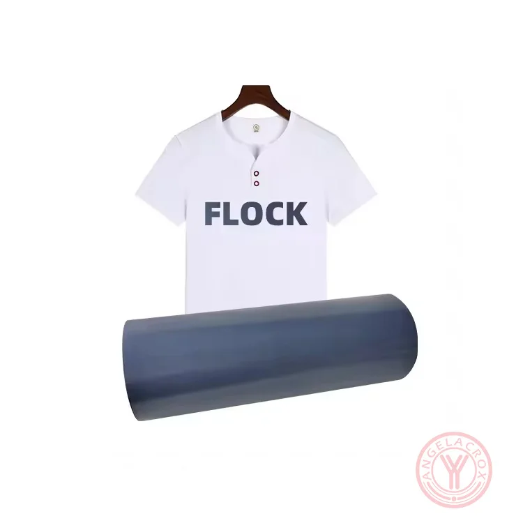 Navy flocked heat transfer vinyl