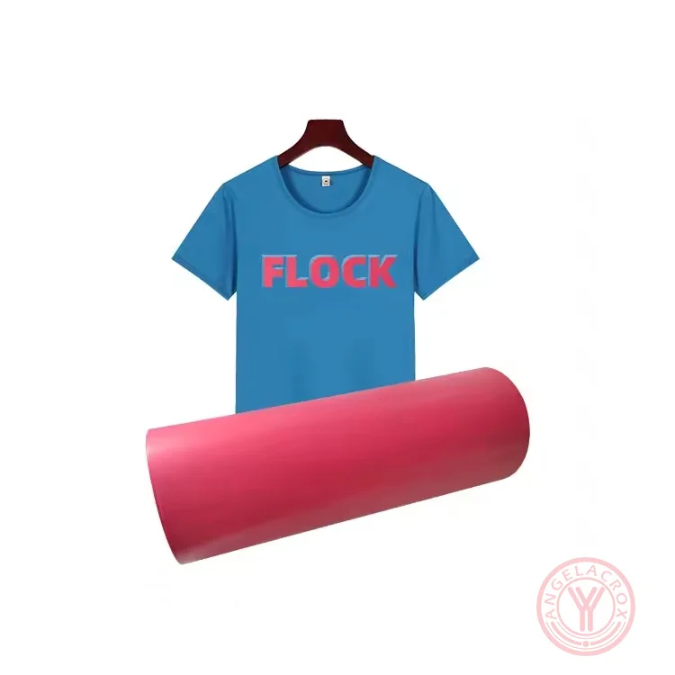 Red flocked heat transfer vinyl
