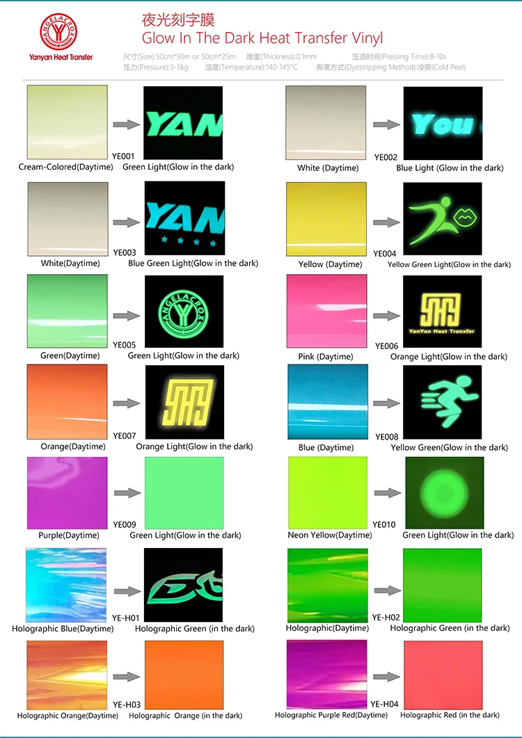 glow in the dark HTV