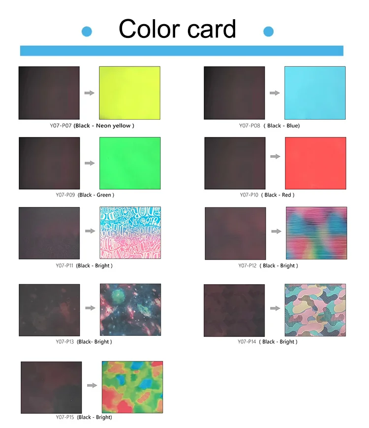temperature color changing HTV