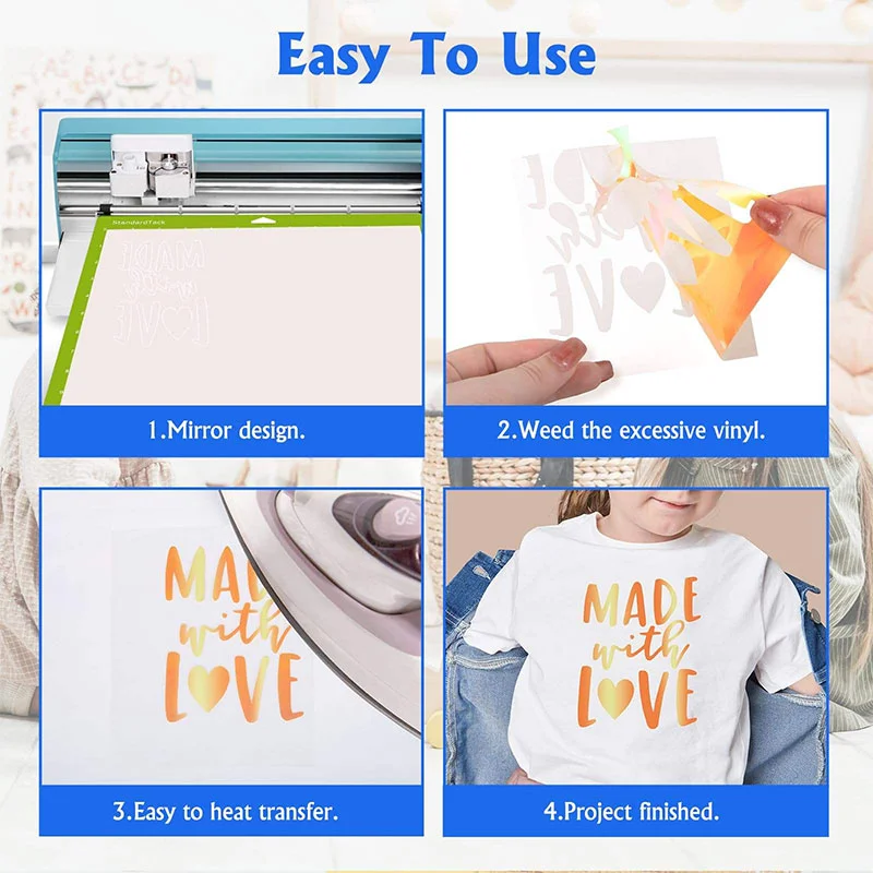Holographic Heat Transfer Vinyl Instructions
