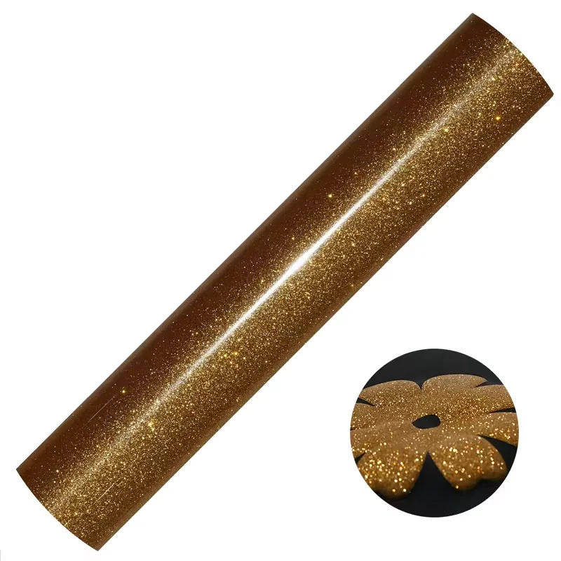 Gold glitter puff htv