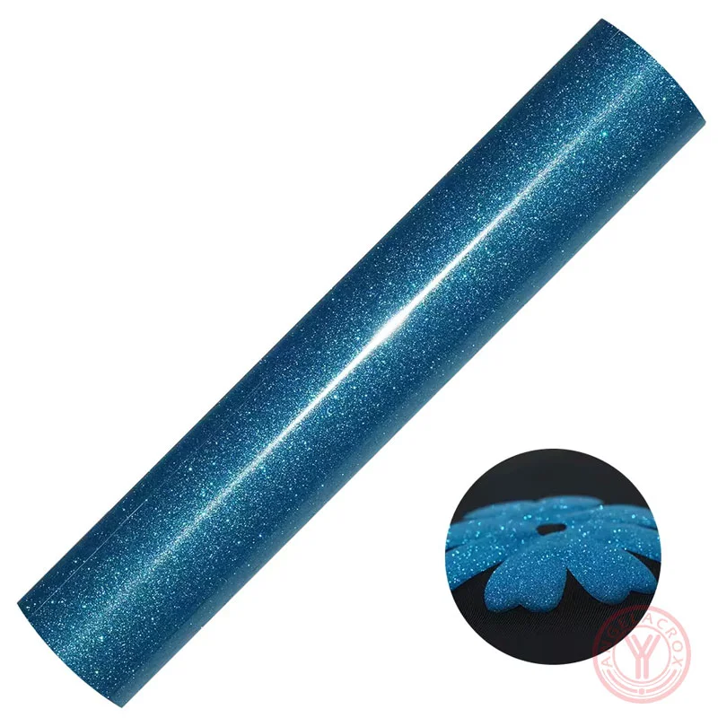 Light Blue glitter puff htv