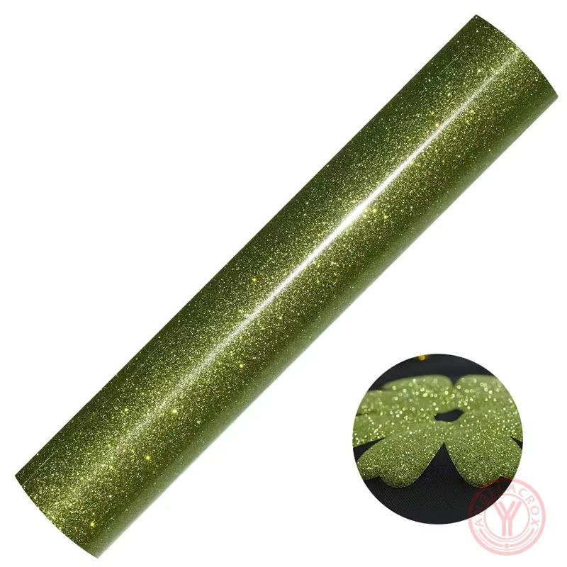 Light Green glitter puff htv