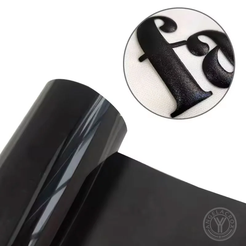 black Metallic Puff Heat Transfer Vinyl