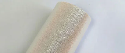 0.75mm White Brushed Texture Glitter PU 