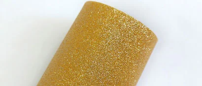 0.7mm Gold with Sand Texture Glitter PU