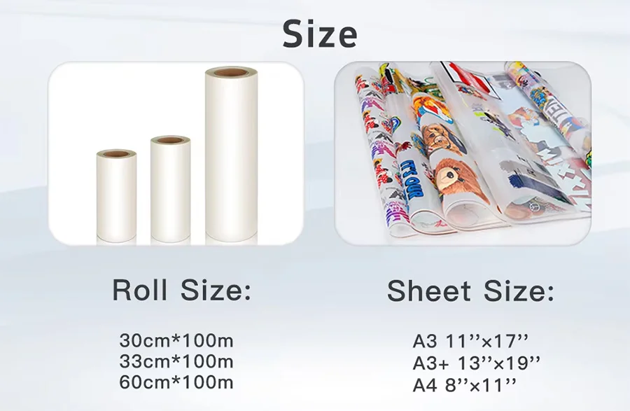 DTF film size