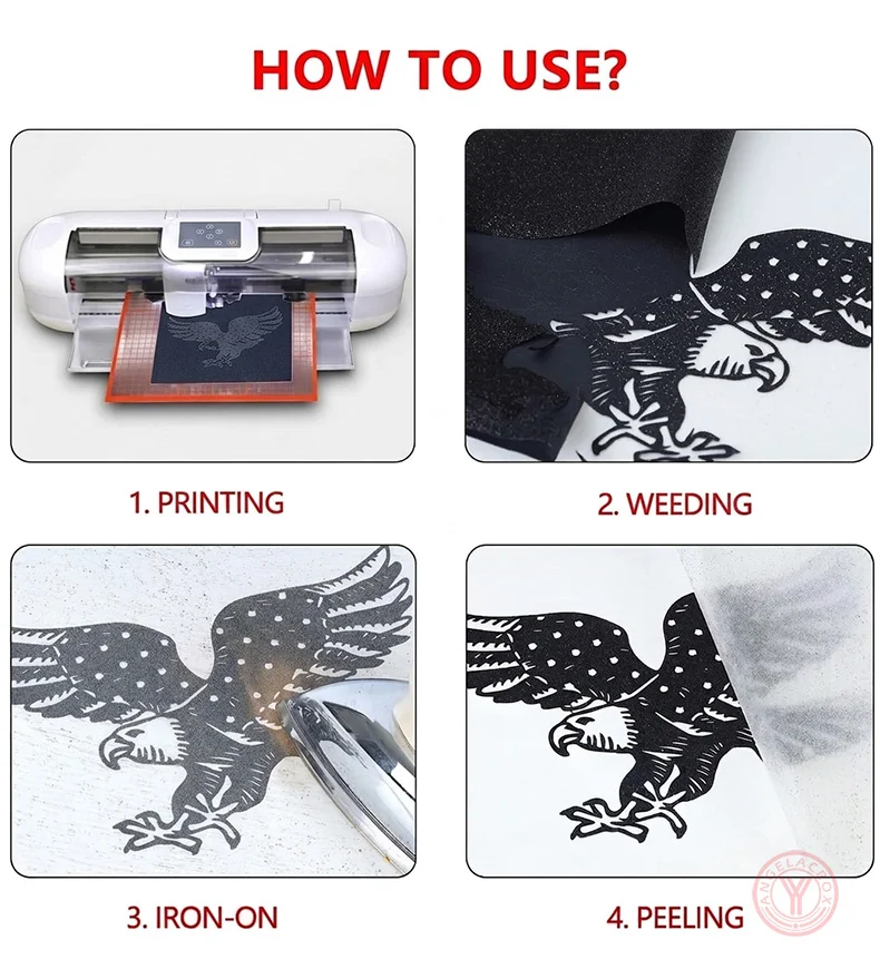 How to use Black Glitter HTV
