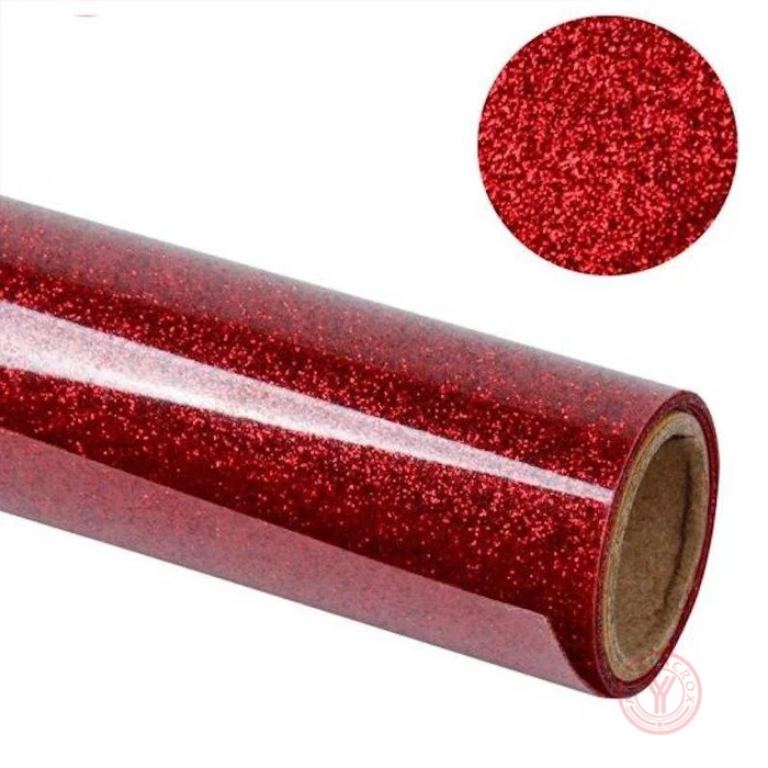 Red Glitter Heat Transfer Vinyl HTV