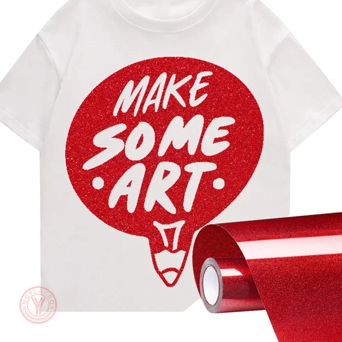 Red Glitter Heat Transfer Vinyl HTV