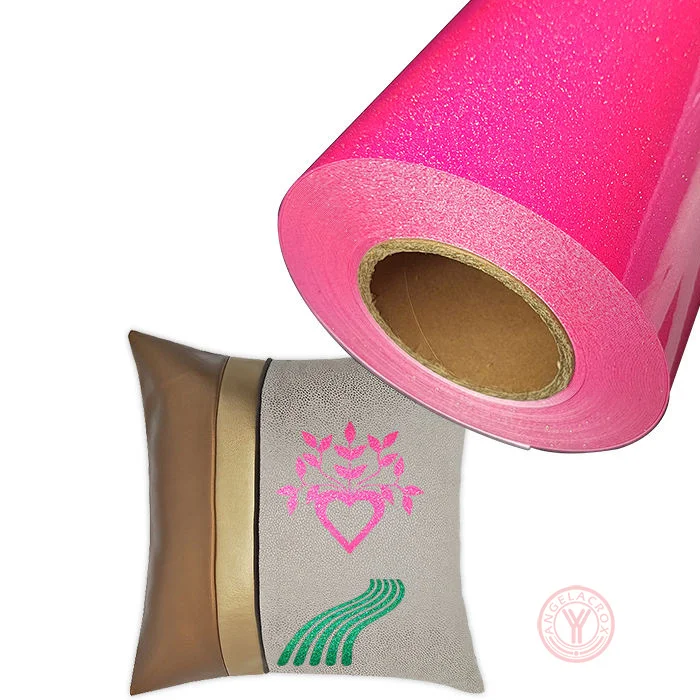 neon pink glitter heat transfer vinyl