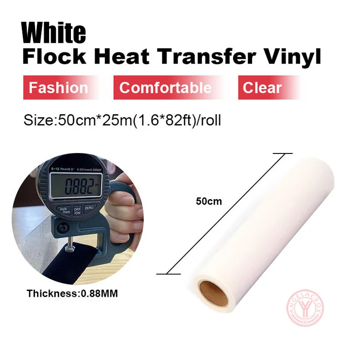 white flocked HTV