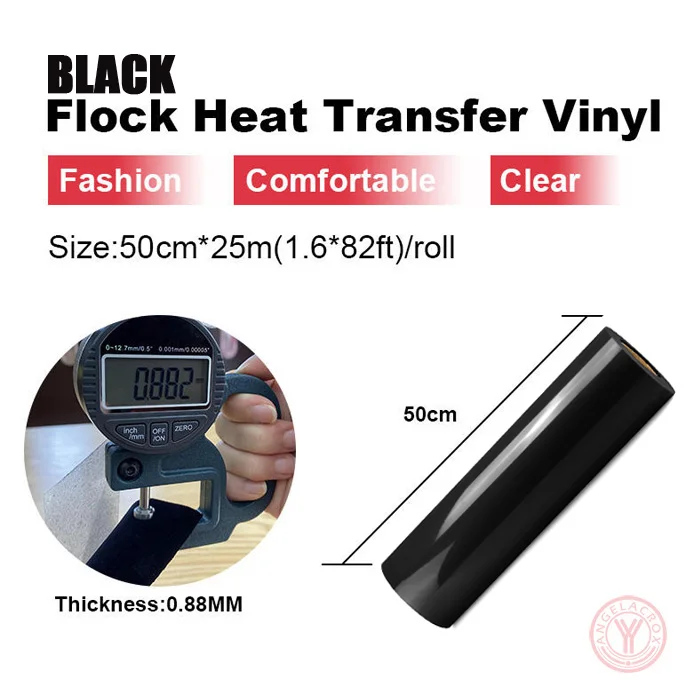 black flocked HTV