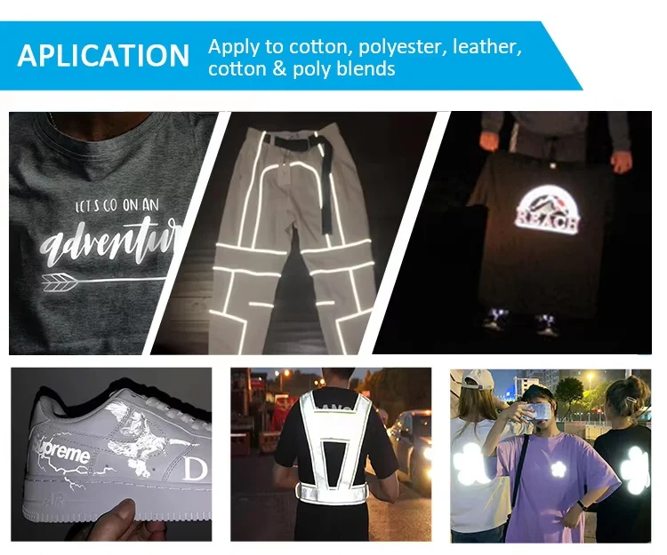 aplication of white reflective HTV
