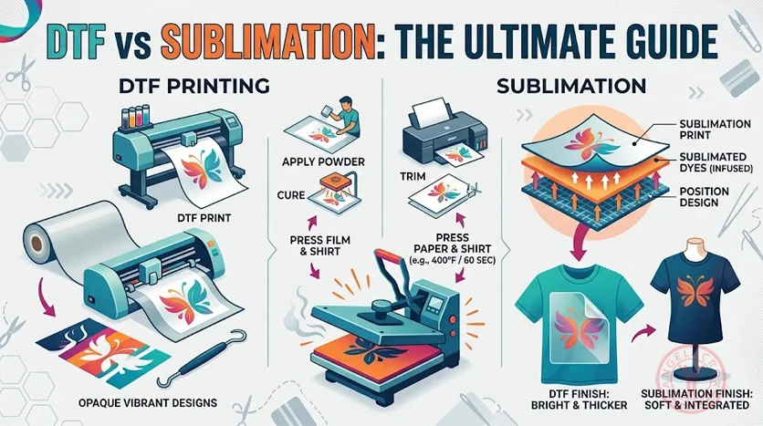 what is the difference between sublimation and dtf
