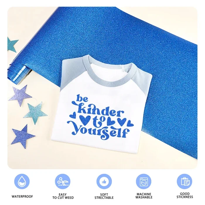 royal blue glitter HTV vinyl