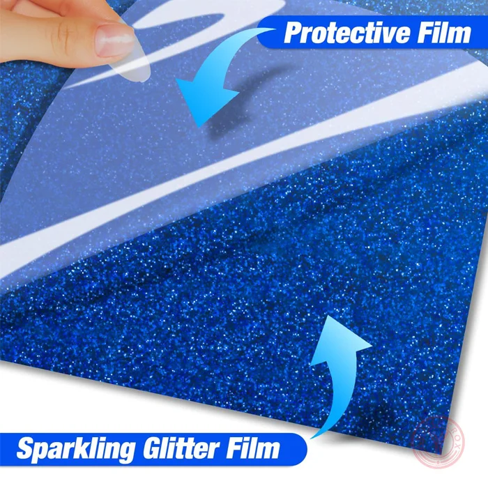 royal blue glitter heat transfer vinyl