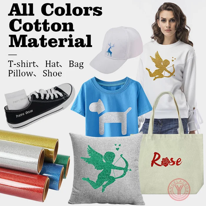 application of glitter heat transfer vinyl