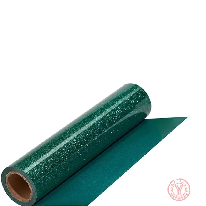 dark green glitter htv
