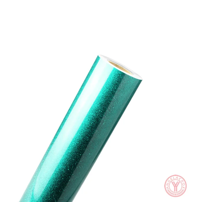 jade green glitter htv