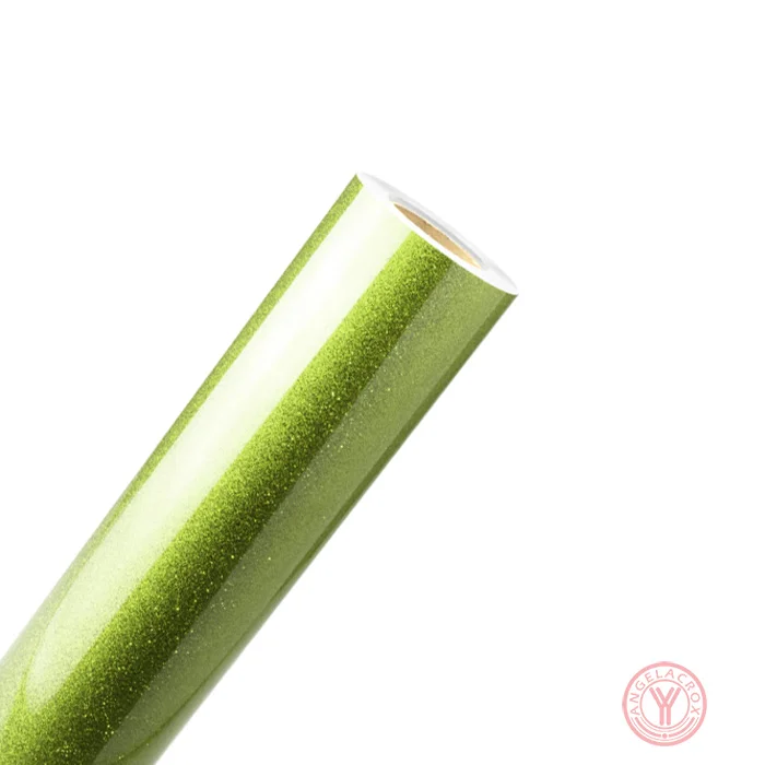 lime green glitter htv