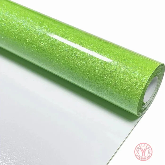 neon green glitter htv