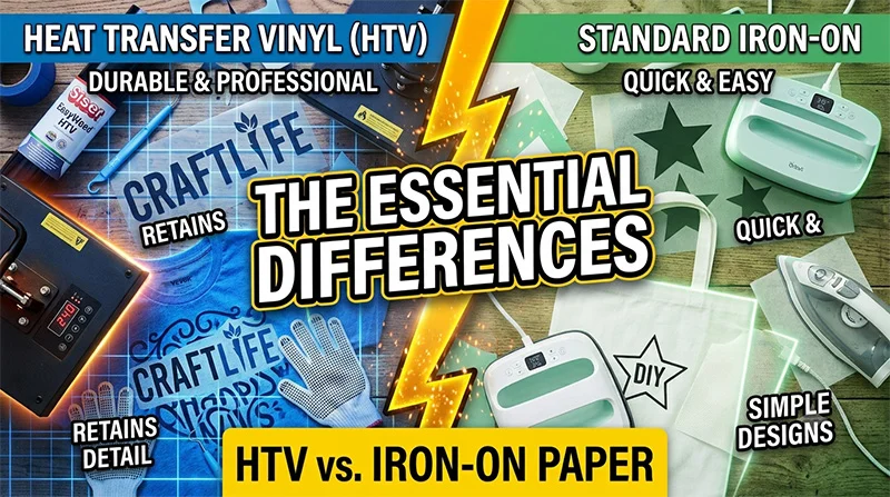 Heat Transfer Vinyl vs Iron-On