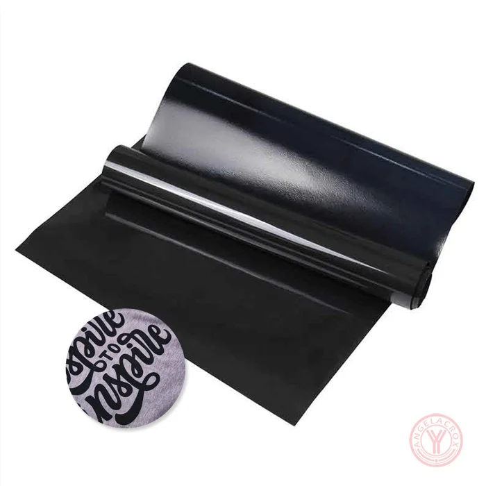 black flocked heat transfer vinyl