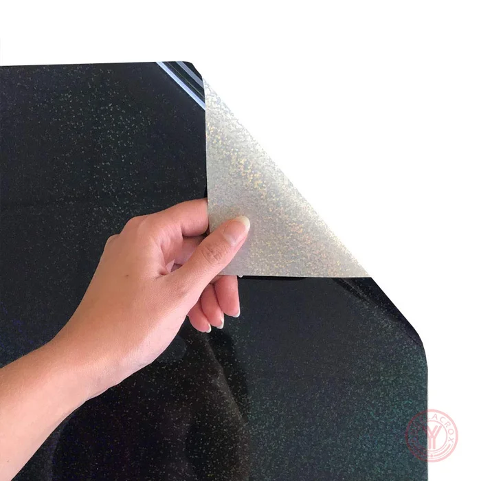 black holographic vinyl htv