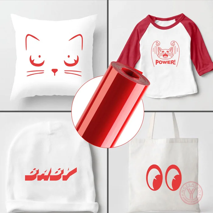 Applications of red heat transfer vinyl