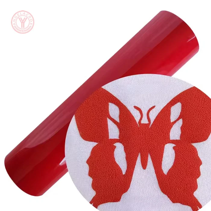 red puff heat transfer vinyl