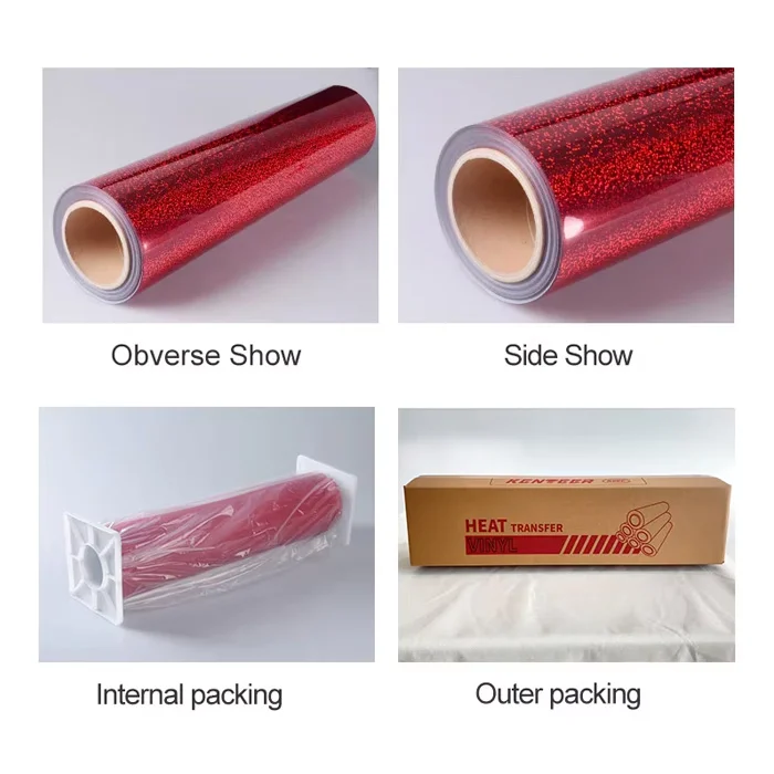 red holographic HTV Package
