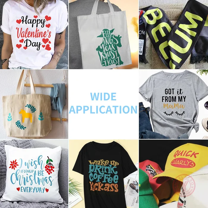 Applications of matte heat transfer vinyl